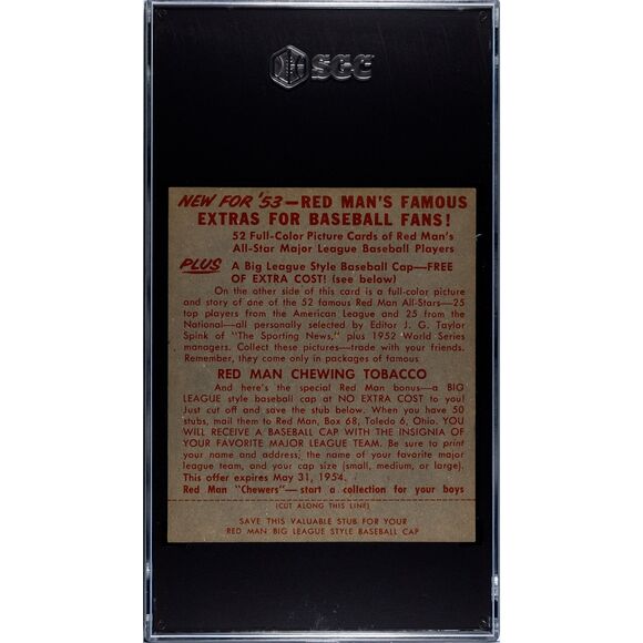 Vintage 1953 Redman Tobacco Robin Roberts SGC 5 - Picture 2 of 2